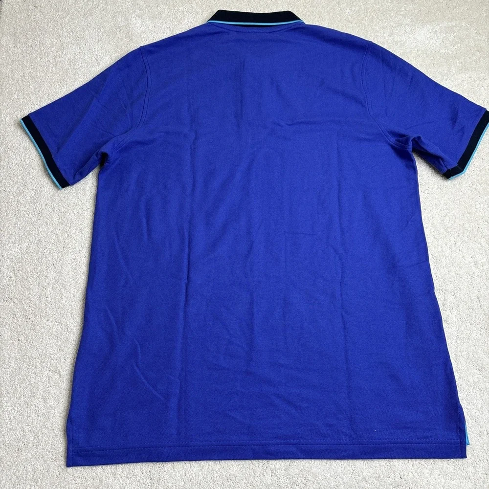 Psycho Bunny Men's Troy Logo‎ Pique Short Sleeve Polo Shirt Blue NWT Size 7